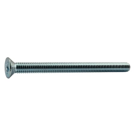 Midwest Fastener 5/16"-18 x 4 in Phillips Flat Machine Screw, Zinc Plated Steel, 8 PK 37841